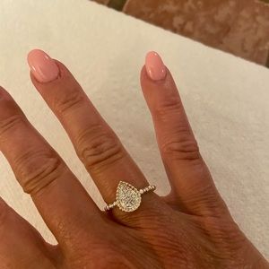 Rose Tone Gold and Silver Tone Ring